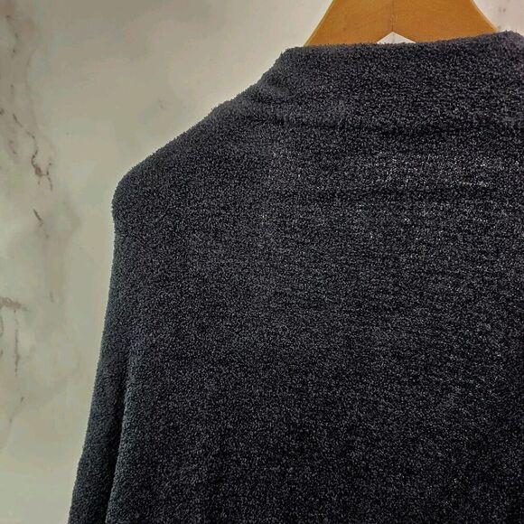 Barefoot Dreams Cardigan Womens L XL Black Bamboo Chic Light Wrap Drape Long - Picture 6 of 13